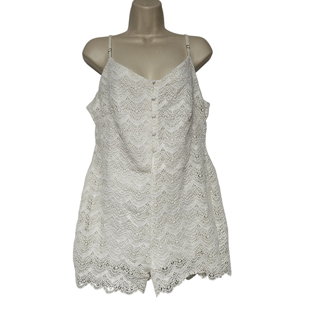 New ToxiK3 Womens Size L crochet Knit romper‎ Boho Beach Coastal Preppy Sexy